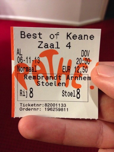 Keane cinema ticket