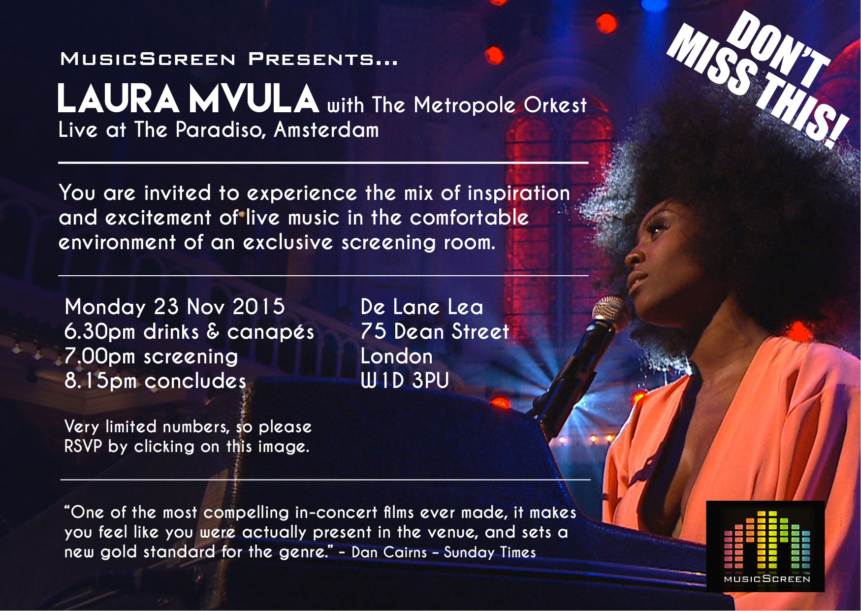 Laura Mvula Preview Invite