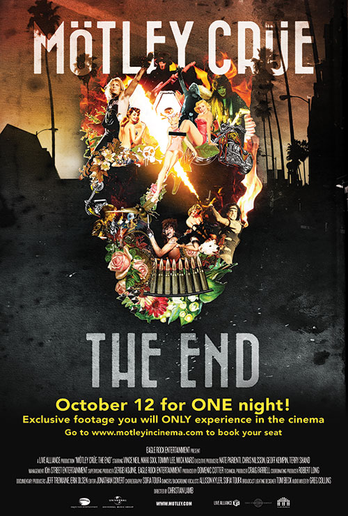 Motley Crue The End cinema poster